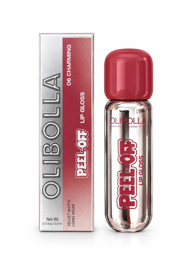لیپ گلاس پیل آف برند olibolla رژلب استخری پیلاف لب اولیبولا